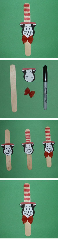 Cat in the Hat Stick Puppet KidsSoup.com