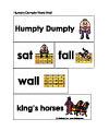 Nusery rhymes Humpty Dumpty word wall