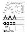 letter a writing worksheet