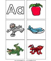 Letter A flash cards