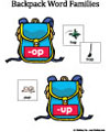 Backpack Word Family Folder Game