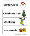 christmas and holiday word wall