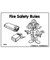 Fire safety rules printable book