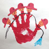 firefighter handprint art