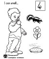 The five senses coloring page