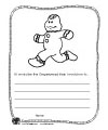 gingerbread man writing worksheet