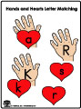 Hand and hearts ABC Game