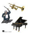 Orchestra Instruments activity and rhyme