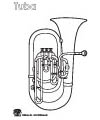 Instruments printables and coloring page