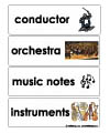 Music and Instruments word wall