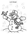 snowman coloring page