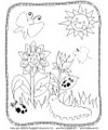 spring flowers coloring page