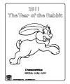 2011 Year of the Rabbit Coloring Page