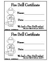 Fire drill certificate