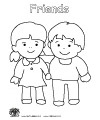 Friends coloring page