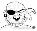 Preschool Pirate Tracing worksheet