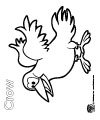 Crow coloring page