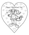 Lily valentine's day coloring page