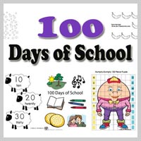 Preschool, kindergarten, 100 Days of School Activities and Games