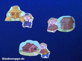 Three Little Pigs Felt Story Activities and Printables for preschool