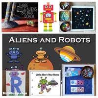 Preschool Kindergarten Aliens and Robots Activities and Crafts