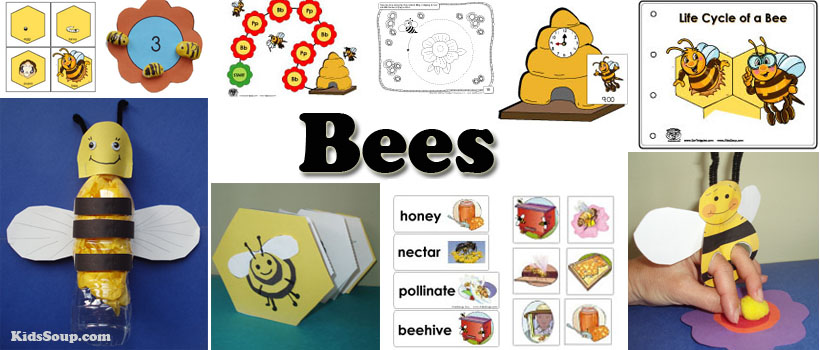 Bees Activities and Crafts for preschool and kindergarten