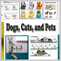 Preschool, Kindergarten, Cats, and Pets Activities and Crafts