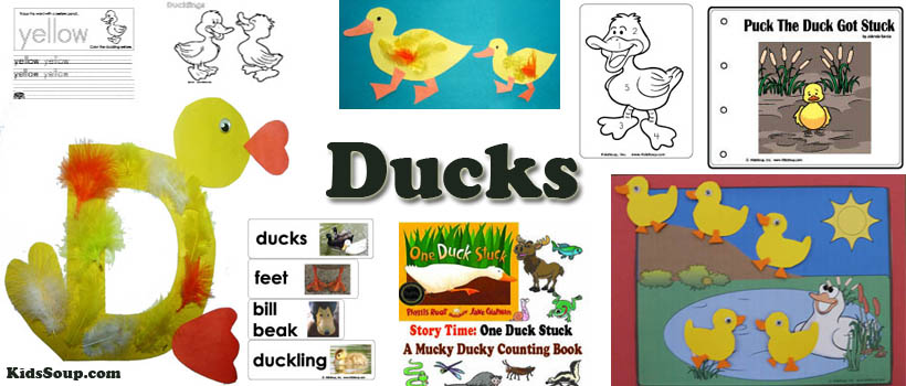 Preschool Kindergarten ducks activities and crafts