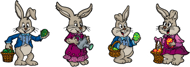 Easter bunny pattern and printables for preschool