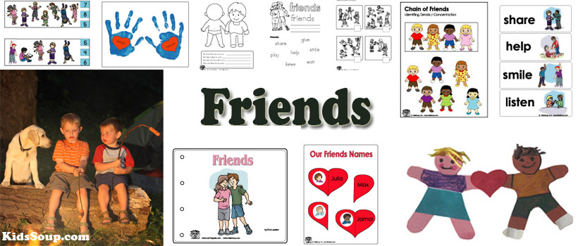Friends Activities Crafts and Lessons for preschool and kindergarten
