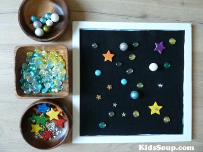 Space and Planets activities and games for preschool and kindergarten