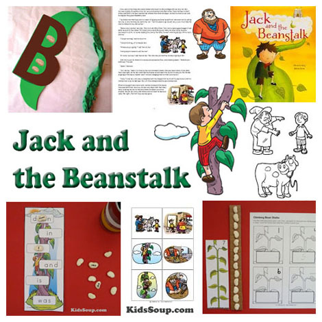 Jack and the Beanstalk preschool crafts, activities, and games