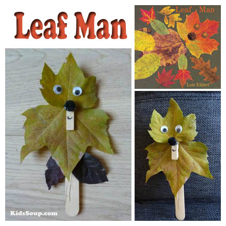 leaf man craft and activity for preschool and kindergarten