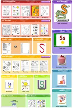 preschool and kindergarten letter s activities, games and printables