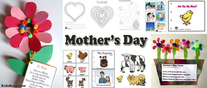 preschool and kindergarten Mother's Day activities and crafts
