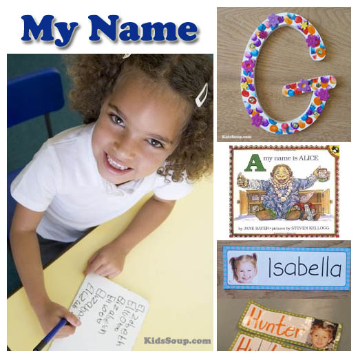 Letters in my name activities and games for preschool and kindergarten
