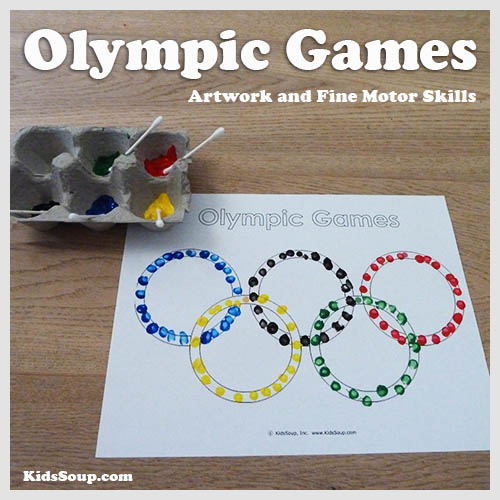 Preschool and kindergarten Olympic Games craft and activity