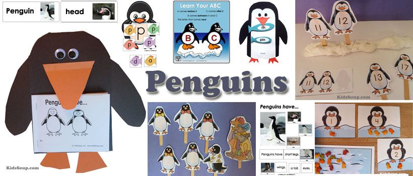 preschool and kindergarten penguins activities and crafts