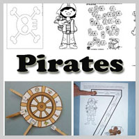 Preschool and kindergarten Pirates Activities and Crafts
