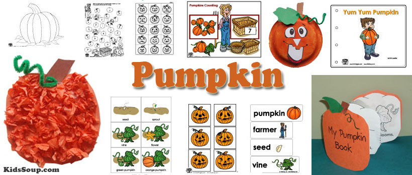 Pumpkin Activities, Lessons, Crafts for preschool and kindergarten