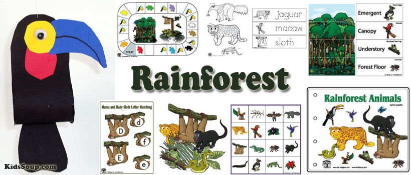 preschool rainforest activities and crafts