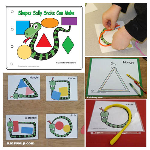 Sally Snake Preschool Shapes Activities and Games
