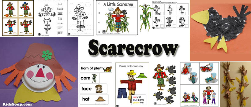 Preschool and kindergarten scarecrow and harvest activities and crafts