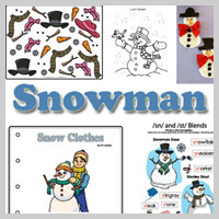 Preschool and Kindergarten Snowman Activities and Crafts