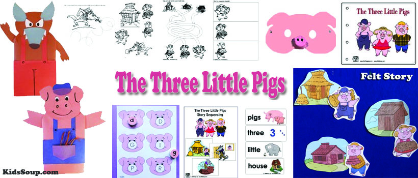The Three Little Pigs Activities and Crafts for preschool kindergarten