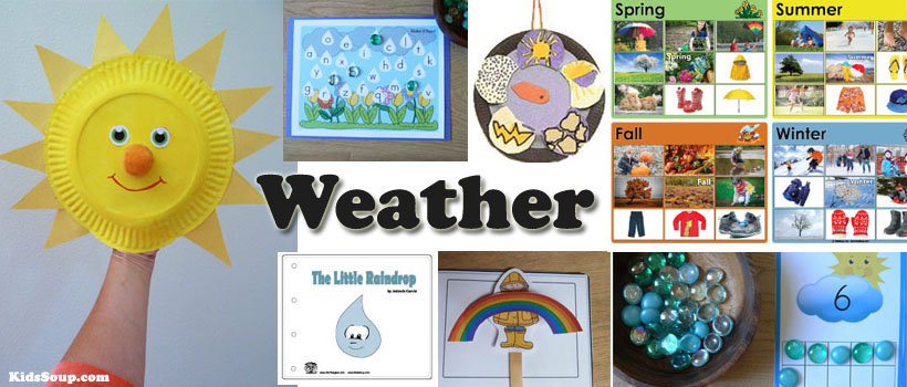 preschool and kindergarten weather activities, crafts, and lessons