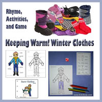 Winter Clothes Theme, Lessons, Activities, Craft