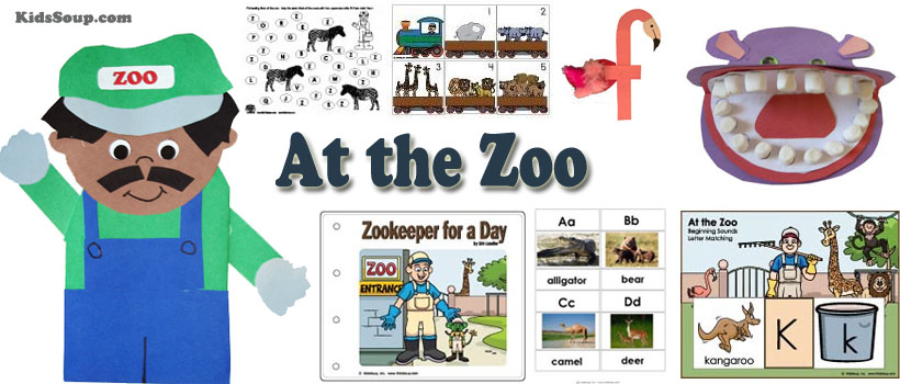 Zoo and zoo animals activities, games, and crafts for preschool and kindergarten