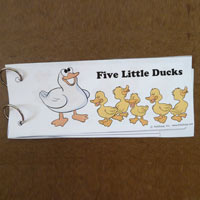 Five little ducks emergent reader booklet and activity for preschool