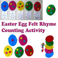 Preschool Easter Eggs Felt Story Rhyme and Activity